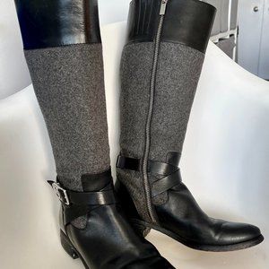 Michael Kors Leather & Felt, Equestrian Style Boots